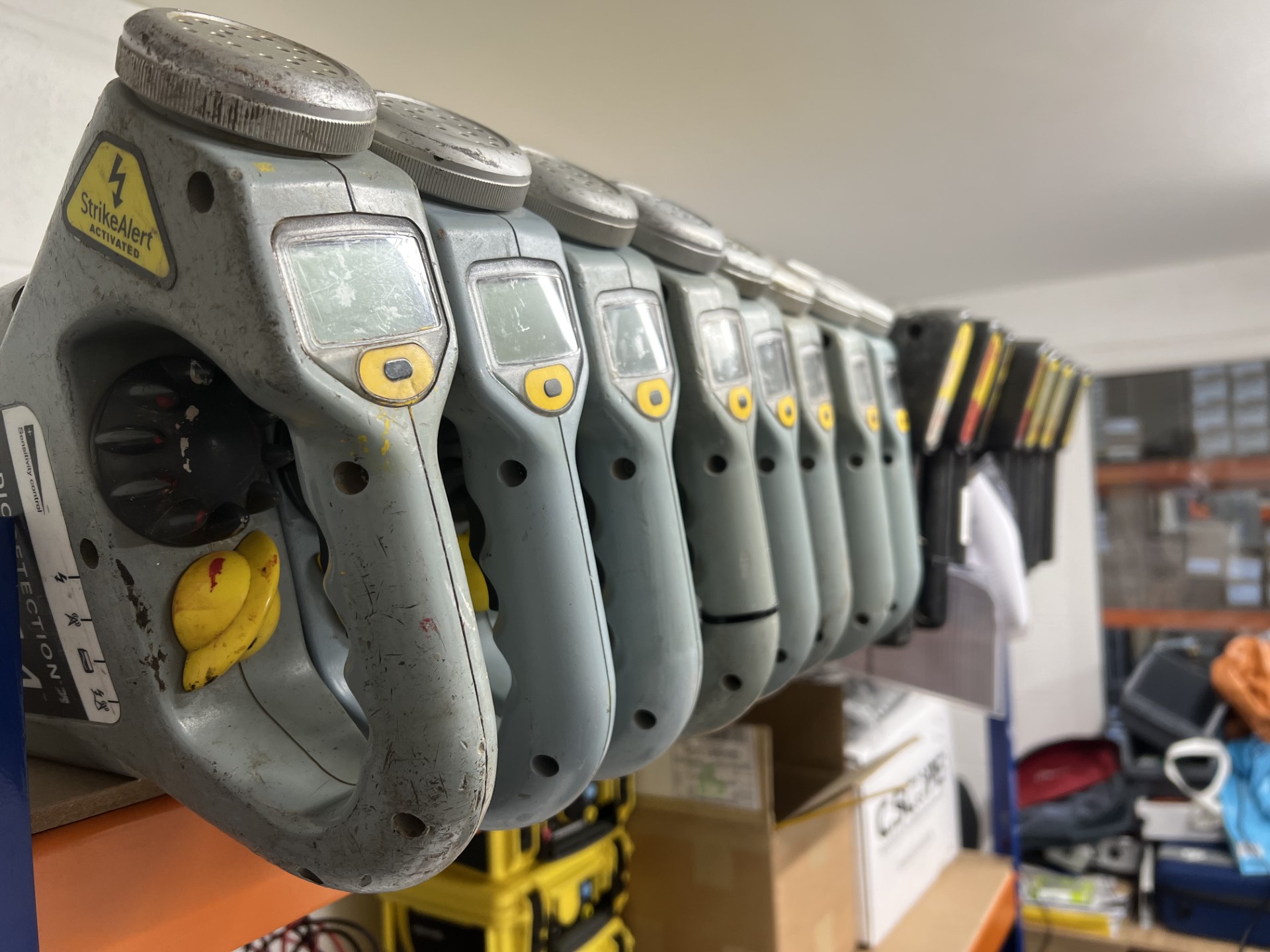 Locators on Shelf