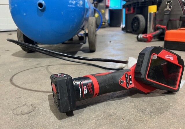 Compressor with Milwaukee camera