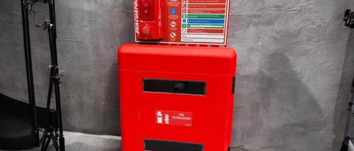 Bespoke Fire Point Stand for Scaffolding on Construction Sties